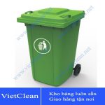 Thùng rác nhựa 240 lít màu xanh lá cây