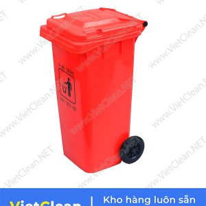 Thung Rac 120 Lit Mau Do