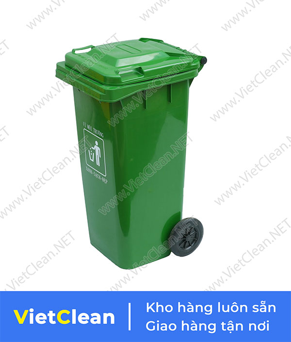 Thung Rac 120 Lit Xanh La