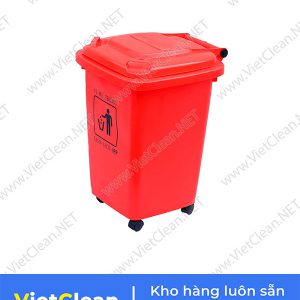 Thung Rac 60 Lit Mau Do