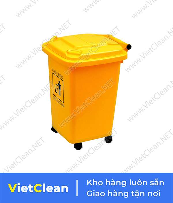 Thung Rac 60 Lit Mau Vang