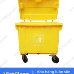 Thung Rac 660 Lit Mau Vang