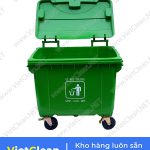 Thung Rac 660 Lit Xanh La