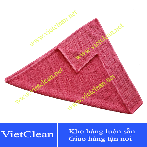 Khăn lau kính màu hồng 40x50 cm