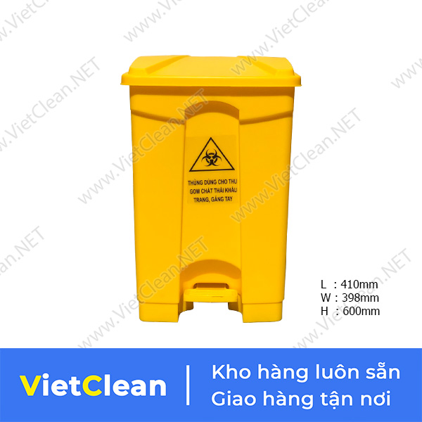 Thung Rac Y Te 45 Lit Dap Chan Thung Rac Y Te 45 Lit Dap Chan