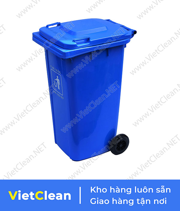 Thung Rac 240 Lit Xanh Duong