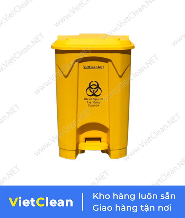 Thung Rac Bep 80 Lit Mau Vang