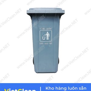 Thung Rac Dap Chan 240 Lit Mau Xam